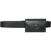 Haute Cuir Cinturón 'Slim Envelope Belt Bag' negro