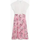 Desigual , Vestido 2 en 1, Algodon, Rojo, S