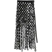 Desigual , Pareo crochet lentejuelas, Mujer, Negro, U