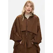 Desigual , Poncho impermeable, Mujer, Poliamida, MarróN, U