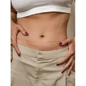 Hey Happiness Cadena 'Layered Starburst and Pearl Belly' oro