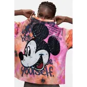 Desigual , Camiseta Oversize Mickey, Mujer, Algodon, M