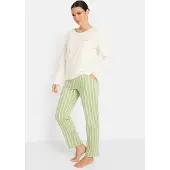 LASCANA Pijama ecru / verde claro