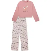 Schiesser Pijama ' Nightwear ' gris claro / altrosa