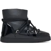 INUIKII para mujer. 1001.003.0132 Botas de Piel Gloss negro (38), Plano, Cordones, Casual, outlet 2026.