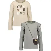 Blue Seven Camiseta beige / chocolate / oro / gris claro
