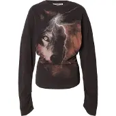 Weekday Camiseta 'Georgina' marrón / gris / negro