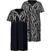 Ulla Popken Camiseta de noche gris claro / negro