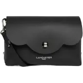 Lancaster Bolso de hombro 'Lancaster Rabat Flore Noir/Rouge' negro