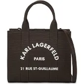 Karl Lagerfeld Bolso de mano 'Rue St-Guillaume' marrón oscuro / offwhite