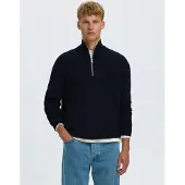 Selected Media Cremallera Jersey Hombres Azul M