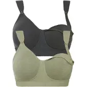 Bonprix Sujetador de lactancia gris moteado / verde moteado