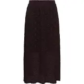 KAFFE CURVE Falda marrón oscuro