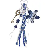 Mymo Llavero azul / plata / blanco