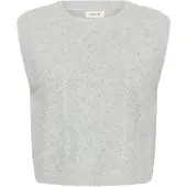 Cream Chaleco de punto 'Starfi' gris claro