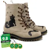 Goby Botas con cordones 'MAT102' beige