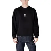 Armani Exchange Sudadera 'Felpa' negro / blanco