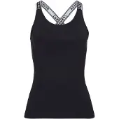 LASCANA Top deportivo negro / blanco