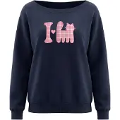 Mymo Sudadera navy / rosa / blanco