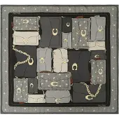 Coach Pañuelo 'Stacked Tabby Star' amarillo claro / gris claro / gris oscuro / negro