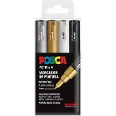 Posca Rotulador Pc-1m 0.7mm 4 Metallic