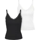 Urban Classics Top negro / blanco