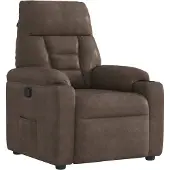 Syfax Sillón reclinable tela de microfibra marrón