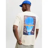 Jack & Jones Camiseta azul oscuro / mostaza / taupe / offwhite