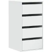 vidaXL Cómoda blanca de 40x41x76 cm, fabricada en material de madera