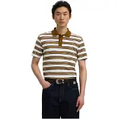 Selected Camiseta 'SLMJASPER' caramelo / marrón oscuro / blanco