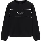 GUESS Sudadera negro / blanco