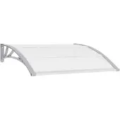 vidaXL , toldo para puerta, gris, 120x100 cm, policarbonato