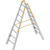 Layher , modelo 1061, escalera de peldaños para escaleras, 2 x 8 peldaños