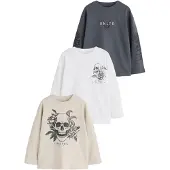 Next Camiseta gris / taupe / negro / blanco