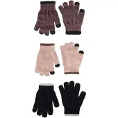 Next Guantes piel / marrón / gris claro / negro