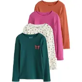 Next Camiseta esmeralda / naranja / rosa / blanco
