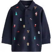 Next Camiseta navy / marrón / rojo / blanco