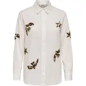 ONLY Blusa 'LUNIO' bronce / negro / blanco