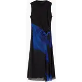 Desigual , Vestido Sin Mangas Midi, Mujer, Poliester, Azul, XS