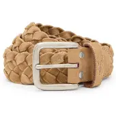 AllSaints Dustin Woven Belt Tan Talla: W36 | Cinturones Outlet | Hombre