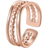 Hey Happiness Anillo 'Layered Bead' oro rosa
