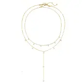 Hey Happiness Cadena 'Ellipse Duo' oro / transparente