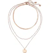 Hey Happiness Cadena 'Triplé' oro rosa