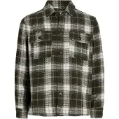 Jack & Jones Camisa 'JJEREGENT' oliva / blanco