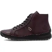 Rieker Botines con cordones borgoña