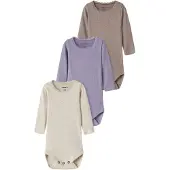 Name it Pijama entero/body beige / lavanda / blanco
