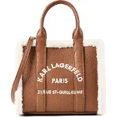 Karl Lagerfeld Bolso de mano 'Rue St-Guillaume' cognac / blanco