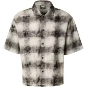 Urban Classics Camisa negro / blanco lana