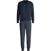 Calida Pijama largo marino / zafiro / azul claro
