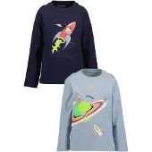 Blue Seven Camiseta navy / azul ahumado / verde claro / blanco